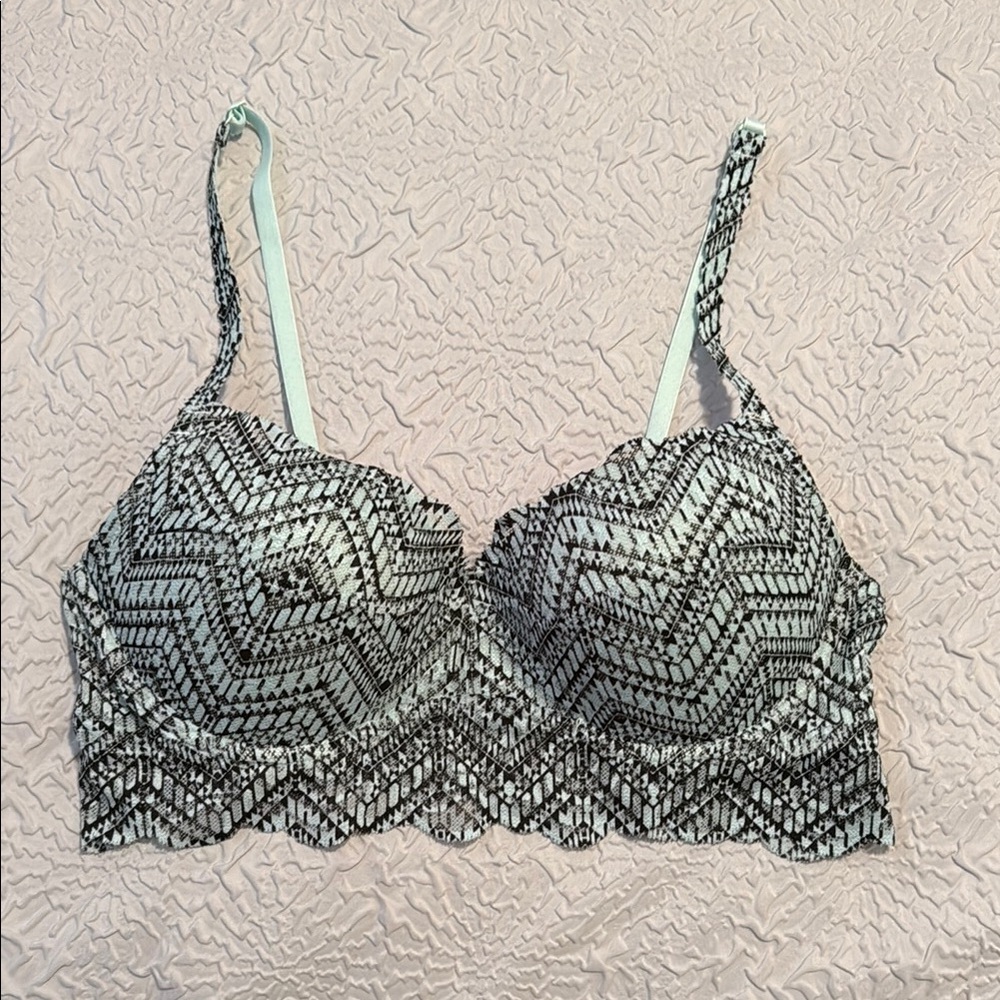 Black and White Lace Bralette